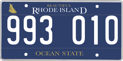 RI license plate 993010