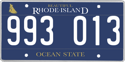 RI license plate 993013