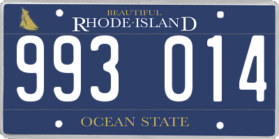 RI license plate 993014