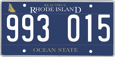 RI license plate 993015