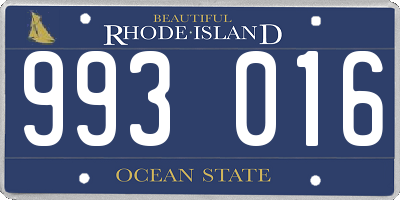 RI license plate 993016