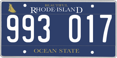 RI license plate 993017