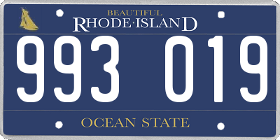 RI license plate 993019