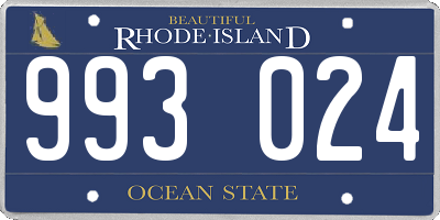 RI license plate 993024