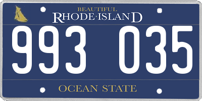 RI license plate 993035