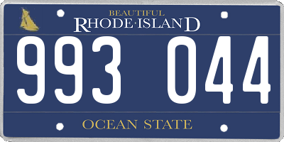 RI license plate 993044