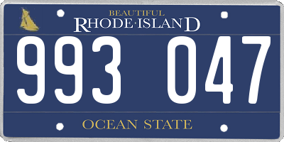 RI license plate 993047