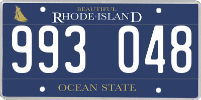 RI license plate 993048