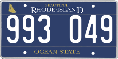 RI license plate 993049