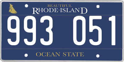 RI license plate 993051