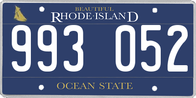 RI license plate 993052