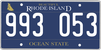 RI license plate 993053