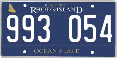 RI license plate 993054