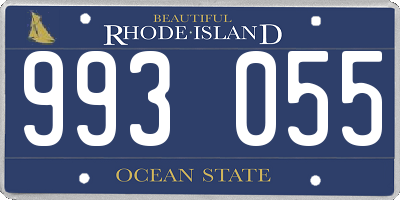 RI license plate 993055