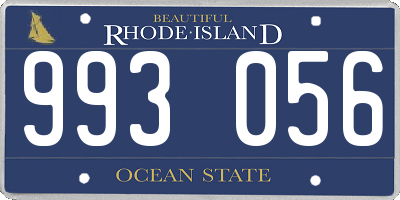 RI license plate 993056