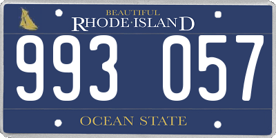 RI license plate 993057