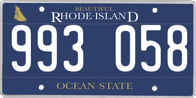 RI license plate 993058