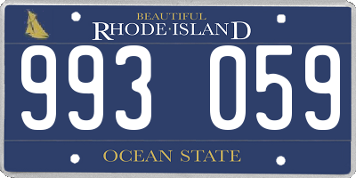 RI license plate 993059