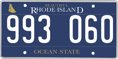 RI license plate 993060