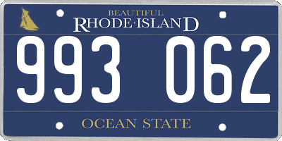 RI license plate 993062