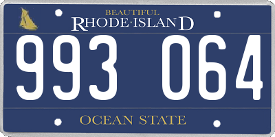 RI license plate 993064