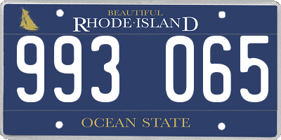 RI license plate 993065