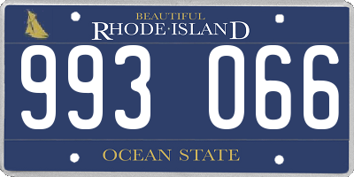 RI license plate 993066