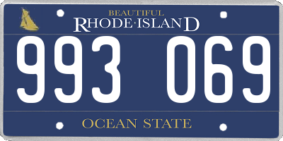 RI license plate 993069