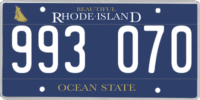 RI license plate 993070