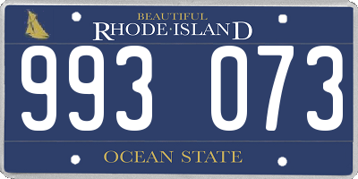 RI license plate 993073