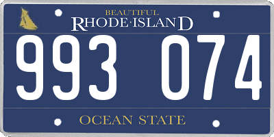 RI license plate 993074