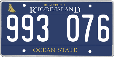 RI license plate 993076