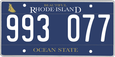 RI license plate 993077