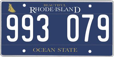 RI license plate 993079