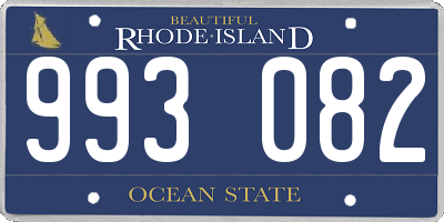 RI license plate 993082