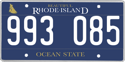 RI license plate 993085