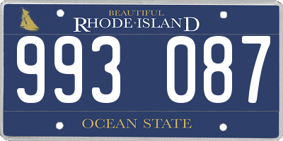 RI license plate 993087