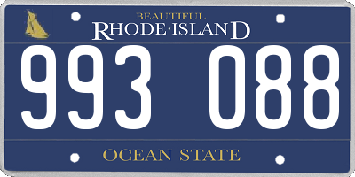 RI license plate 993088