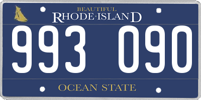 RI license plate 993090