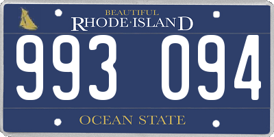 RI license plate 993094