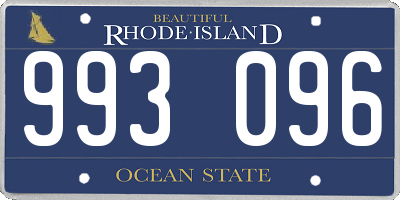 RI license plate 993096