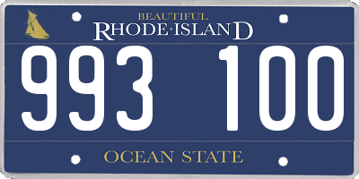 RI license plate 993100