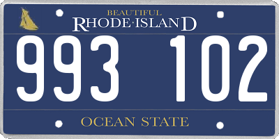 RI license plate 993102