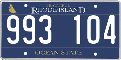 RI license plate 993104