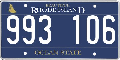 RI license plate 993106