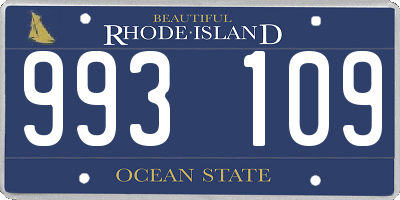 RI license plate 993109