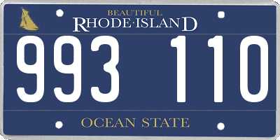 RI license plate 993110