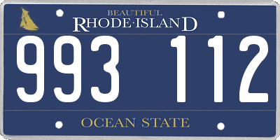 RI license plate 993112