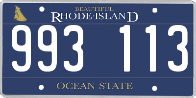 RI license plate 993113