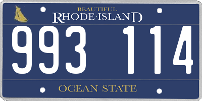 RI license plate 993114